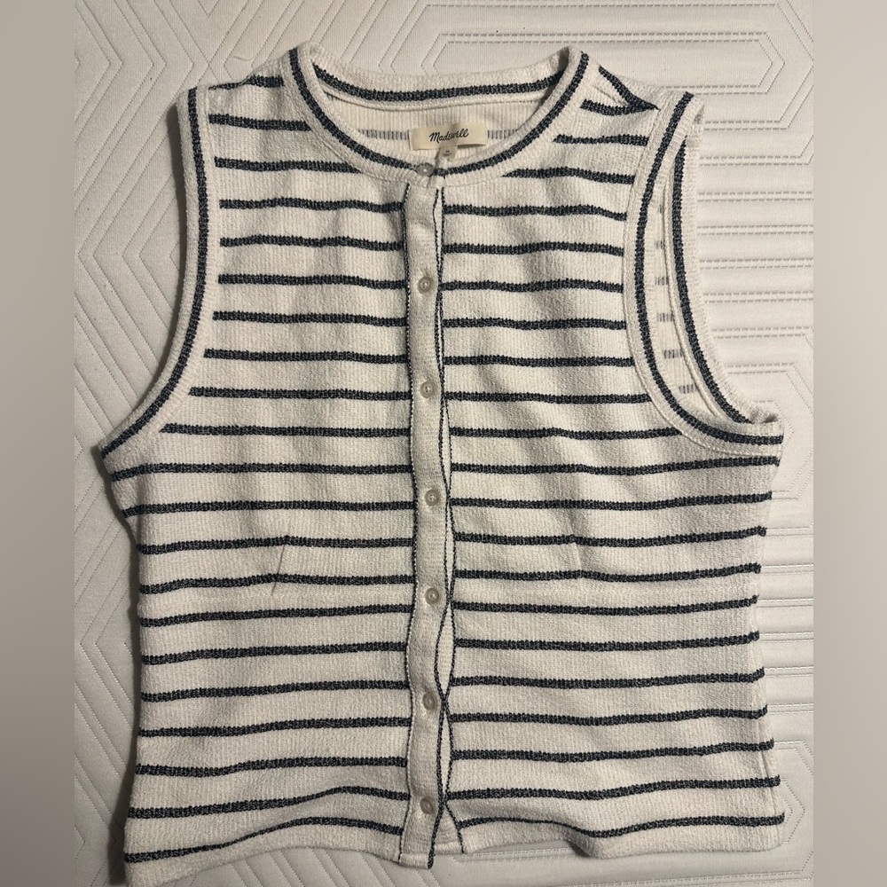 Madewell Stripped Sweater Vest Sleeveless